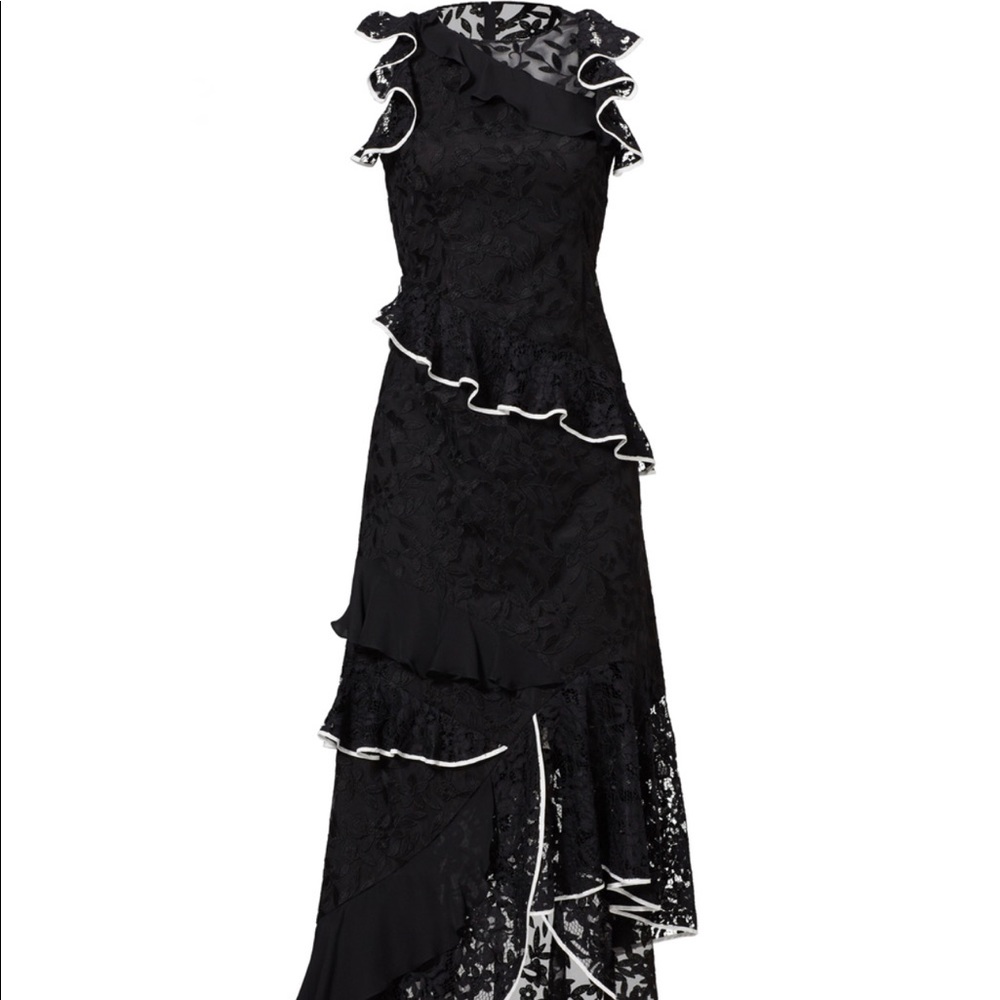 Sachin + Babi Black & White asymmetrical dress